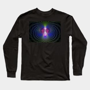 Lines of Force Fractal Design Long Sleeve T-Shirt